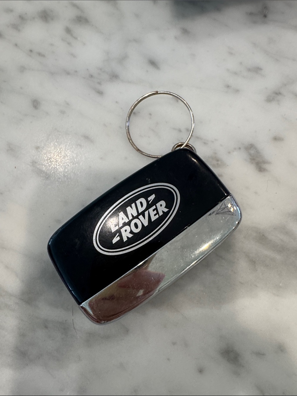 Land Rover Key Fob Broken Black and Silver Remote with Key Ring